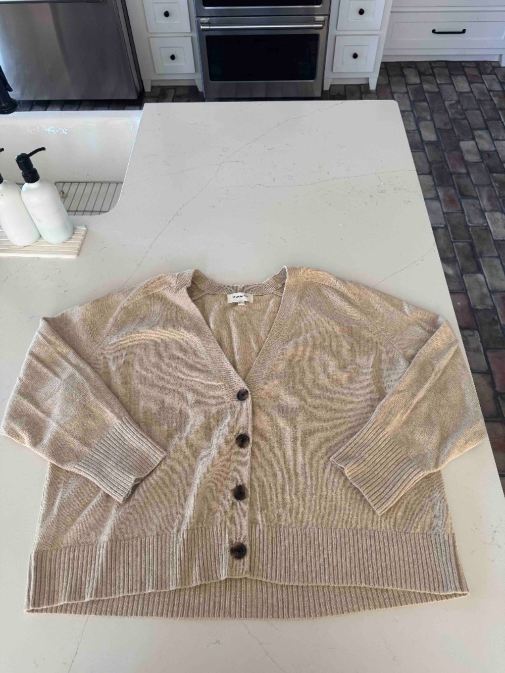 Banana Republic Tan V-Neck Cardigan Sz XXL